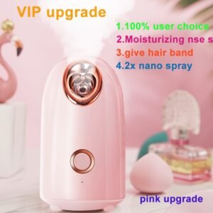 Facial steamer. Large - particle delicate hot spray. Facial steamer. One - key start. A good home beauty helper. Female dry Light Beige moisturizer. Facial humidifier. 5 - second rapid atomization. Lightweight and portable.