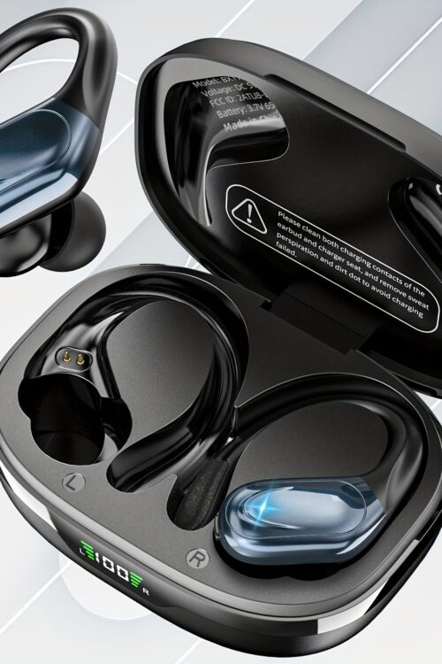 ProSound Wireless Earbuds - Deep Bass HiFi Stereo Sports Headphones with Earhooks, Built-in Mic, Noise Cancelling, Sweat-Resistant Design for Gym Running and Fitness Enthusiasts