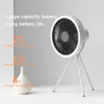 10000mAh-Portable-Fan-Home-Outdoor-Camping-Fan-LED-Lighting-Tripod-Stand-Desktop-with-Power-Bank-Wireless-4