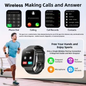 Smartwatch (answer/make Calls), 2023 Latest 1.83 Inch Smartwatch, Real-time Fitness Status Record, Sleep Monitoring/pedometer/calories, Multiple Sports Modes, Waterproof Women's Men's Fitness Watch, Suitable For Smartphones
