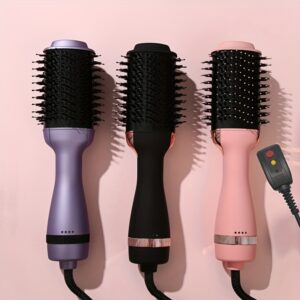 3-in-1 Hot Air Brush Hair Dryer - Straighten and Style for Damage-Free Hair Care