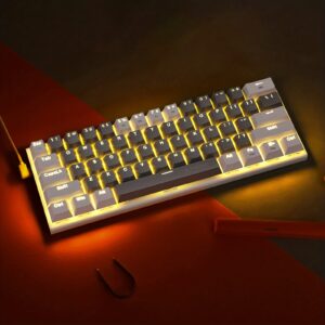 E-YOOSO RGB 60% Mechanical Gaming Keyboard - Experience Intense, Space-Saving Gameplay with Dynamic LED Backlighting and Seamless Mac/Windows Compatibility