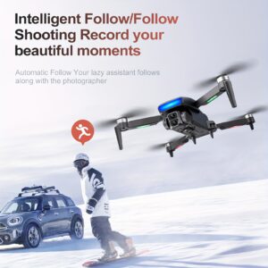 40 Mins Long Flight 2025 GPS Drone with 4K Camera for Adults Beginner, Ult-Long Flight Time, Optical Flow, 5G Transmission, Foldable FPV RC Quadcopter, Brushless Motors, GPS Auto Return Home, Intelligent Follow Me, 2 Batteries