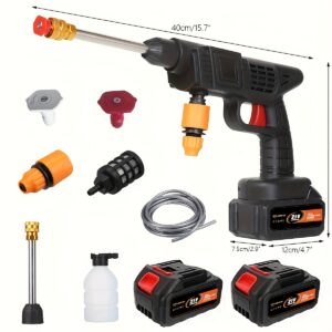 3000 PSI Max Stainless Steel High-Pressure Washer Gun - Cleaning Kits - Heavy-Duty Quick Connect Nozzles and Hose Connector for Efficient Cleaning