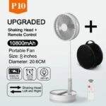 P10-10800mAh-Folding-Portable-Fan-USB-Remote-Control-Air-Cooler-Silent-Rechargeable-Wireless-Floor-Standing-Fan-8
