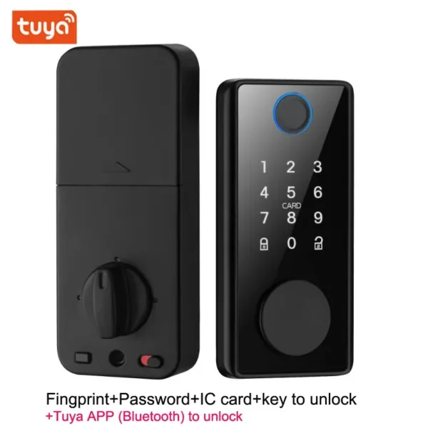 Suitable-for-Tuya-APP-Intelligent-Digital-Lock-Keyless-Entry-Front-Door-Lock-Bluetooth-Remote-Control-Fingerprint