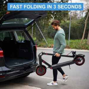 Versatile 8.5" Foldable Electric Scooter for Adults - LED Display, 350W Motor, 10.4Ah Lithium Battery, 3 Speeds, 15-30 Mile Range, 265lbs Capacity with Car Lock