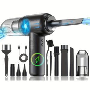 [Powerful Cordless Vacuum] 6000mAh Cordless Handheld Cyclone Vacuum Cleaner Kit - Powerful, Lightweight & Portable - Strong Suction, USB Rechargeable, Multiple Attachments for Home, Office, Car
