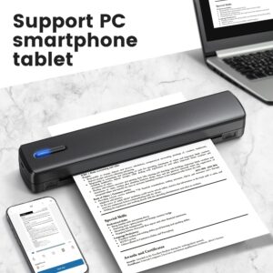 200 Sheets/Pack (Sold Separately), D810B Wireless Thermal Printer And 8.5x11 Inch Thermal Paper for Smartphones, PC, Perfect for Home, Office And Tattoos
